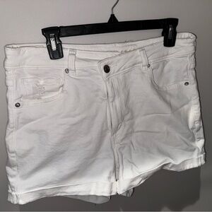 American eagle white denim shorts